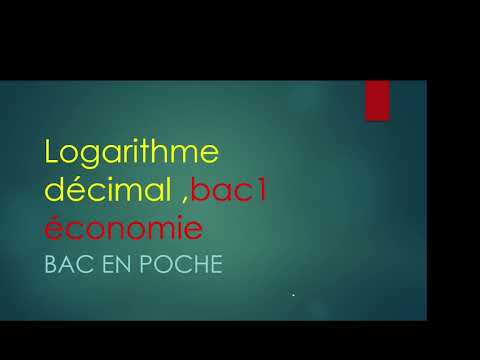 logarithme décimal. exercices corrigés. Bac1 économie.