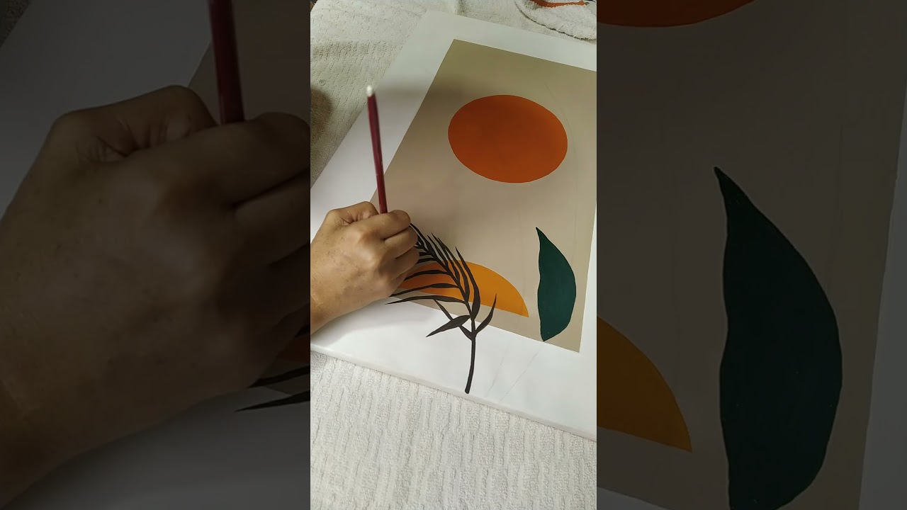 Pintura orgânica em tela #shorts