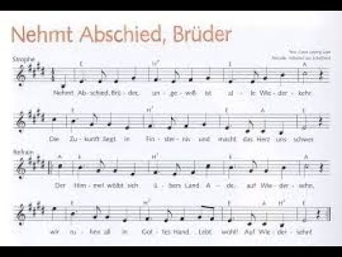 Nehmt Abschied Brüder (Auld Lang Syne) Deutsch & English