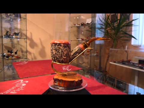 Brand new briar and cork pipe TOM SPANU 9mm bent handmade -  eBay item number: 181752341383