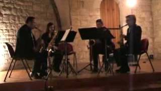 When the Saints go marching in arranged by Lennie Niehaus - Mediterraneo Saxophone Quartett.avi