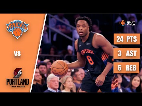 OG Anunoby - 24 Points, 3 Assists, 6 Rebounds vs Trail Blazers - 2025-26 Regular Season