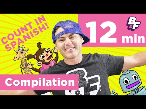 Beginner Spanish Numbers Compilation with BASHO & FRIENDS - Learn to count in Spanish