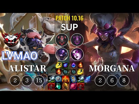 JDG LvMao Alistar vs Morgana Sup - KR Patch 10.16
