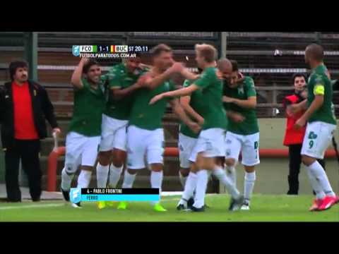 Gol de Frontini. Ferro 1 - Boca Unidos 1. Fecha 19. B Nacional 2015. FPT