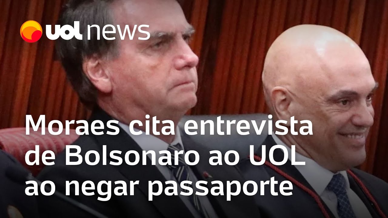 Moraes cita entrevista de Bolsonaro ao UOL em decisão que nega ida à posse de Trump