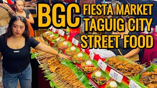 Philippines Street Food Tour in BGC, Taguig City 🇵🇭 | AMAZING Pinoy Food at Fiesta Market 2026! 