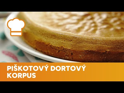 Piškotový dortový korpus je nejen nadýchaný, ale i dostatečně vláčný