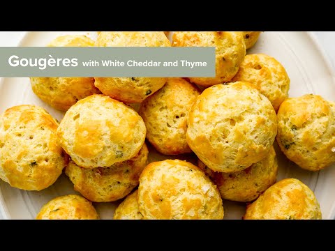 Gougères with White Cheddar and Thyme