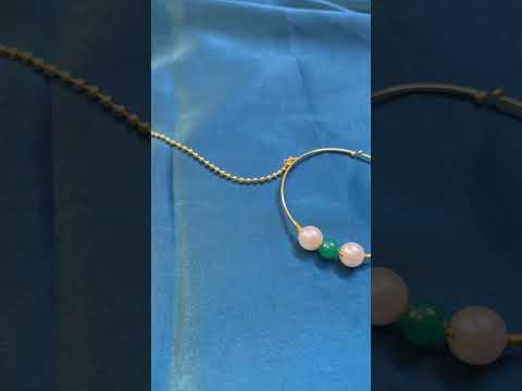 Green color nose nath (nth339grn), weight: 7.00 grams