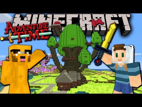 Minecraft: Adventure Time! Map Quest with Jake in Ooo - Ep.1 - Treehouse & Candy Kingdom