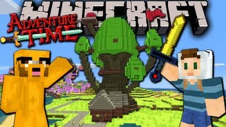 Minecraft: Adventure Time! Map Quest with Jake in Ooo - Ep.1 - Treehouse & Candy Kingdom