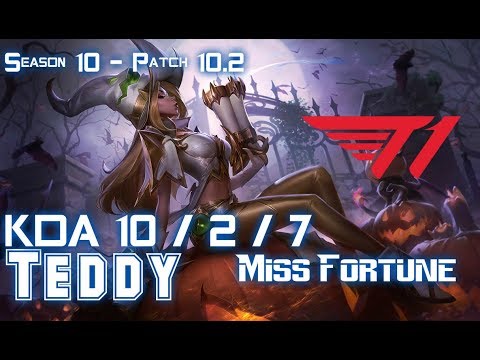 T1 Teddy MISS FORTUNE vs LUCIAN ADC - Patch 10.2 KR Ranked