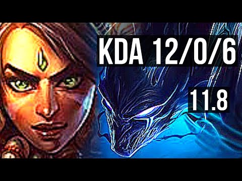 NIDALEE vs NOCTURNE (JUNGLE) | 12/0/6, 71% winrate, Legendary | KR Challenger | v11.8