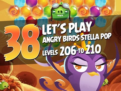 Let's Play Angry Birds Stella Pop - Part 38 - Levels 206 to 210 - Blues Oasis