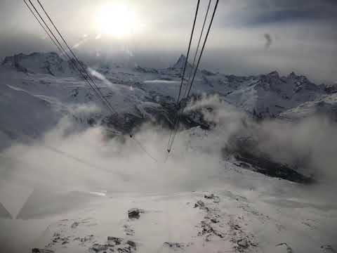 Rothorn Cablecar Timelapse - Zermatt 2/2/19