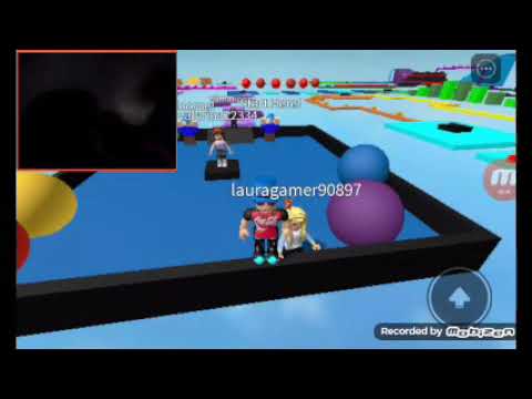 Primeira vez que a laura joga roblox comigo no parkour até o nível (1-3)