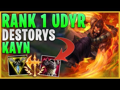 RANK #1 UDYR MURDERS KAYN WITH PROPER JUNGLE MACRO! SEASON 9 GAMEPLAY - Legaue of Legends