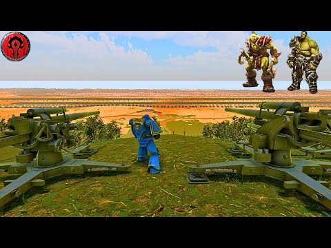 3,500,000 ORCS BEACH LANDING vs SPACE MARINE & HUMAN ARMY DEFENSE | Ultimate Epic Battle Simulator 2