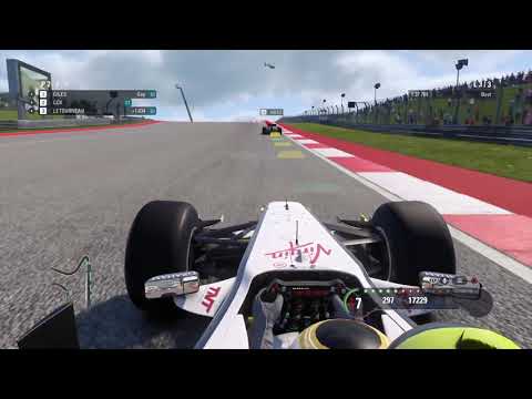 F1® 2018 Gameplay 2009 Brawn GP vs 2010 Red Bull RB6 at COTA Great Racing!!!
