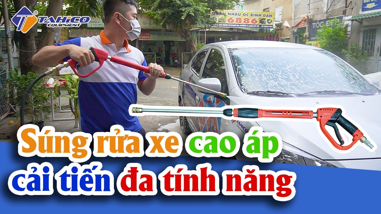 Súng rửa xe cao áp cải tiến đa tính năng 21