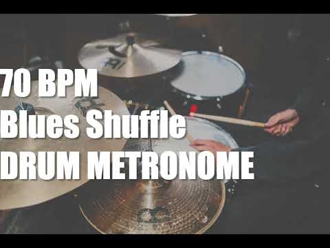 Blues Shuffle - Drum Metronome Loop - 70 BPM