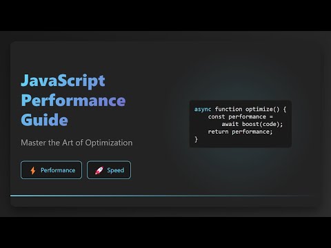 Javascript Performance Optimization Techniques For Faster Web Apps