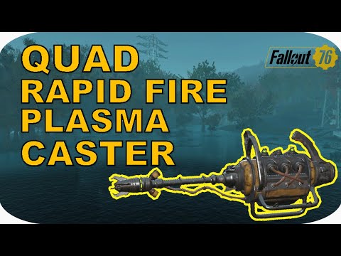 QUAD RAPID FIRE PLASMA CASTER - Fallout 76 Wastelanders DLC *Legendary Weapon*