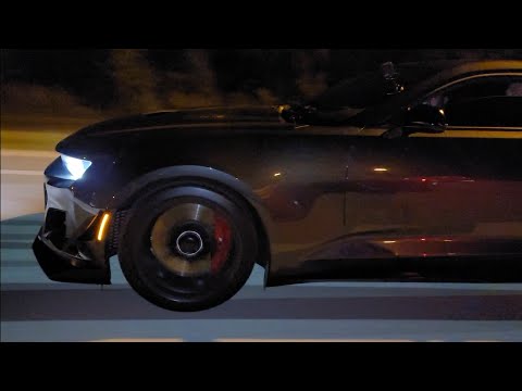 Dodge Charger Hellcat Widebody Cat Deletes vs Camaro ZL1 1LE Intake (Epic Runs!!!)