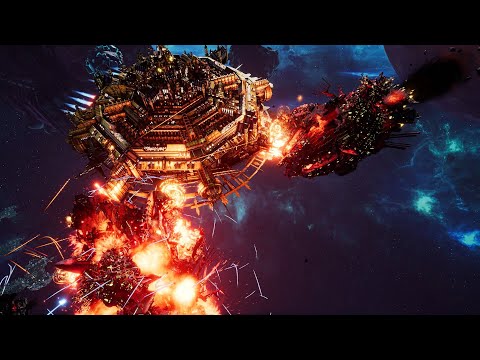 Phalanx vs Orks - Veritatem Imperialis Mod - Massive Battle - Battlefleet Gothic Armada 2