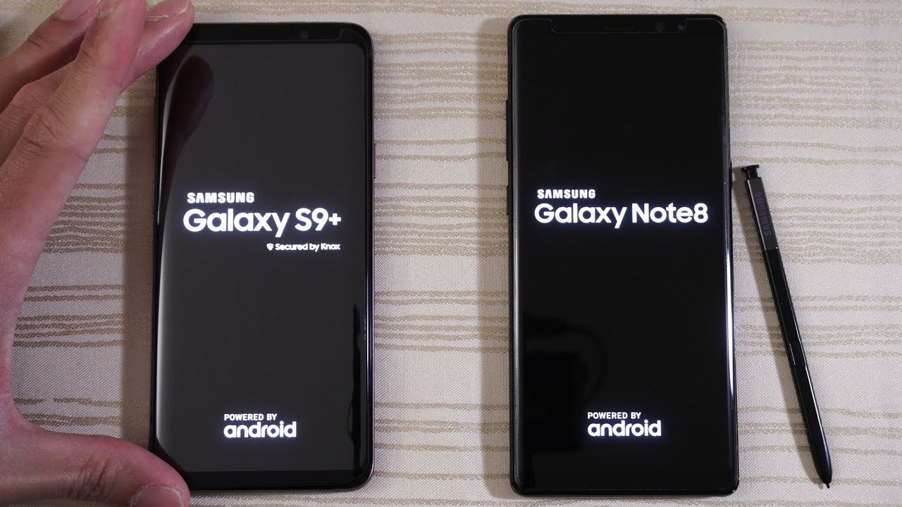 Samsung Galaxy S9 Plus vs Galaxy Note 8 Oreo Update - Speed Test!