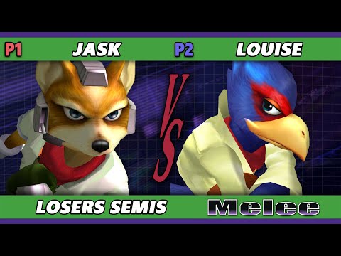 S@X 488 Losers Semis - Jask (Fox) Vs. Louise (Falco) Smash Melee - SSBM