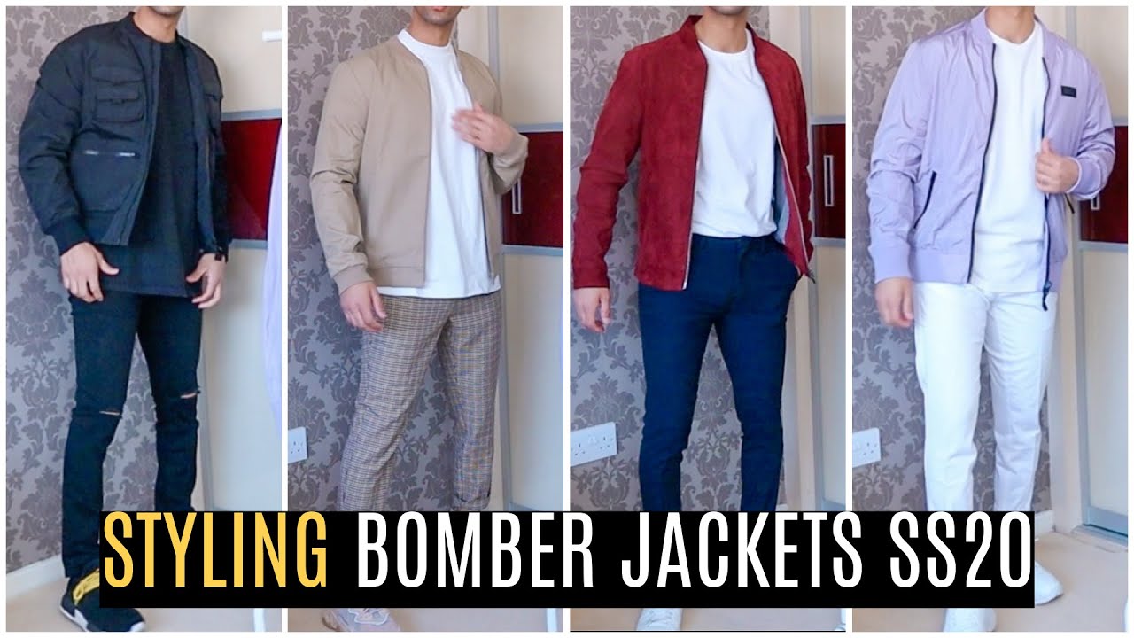 5 Ways To Style Bomber Jackets | Outfit Ideas | Mens Fashion Lookbook