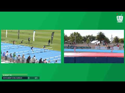 Boys Under 12 80m Hurdles H5 - 2020 State Combined Events Championships // LAVicTV