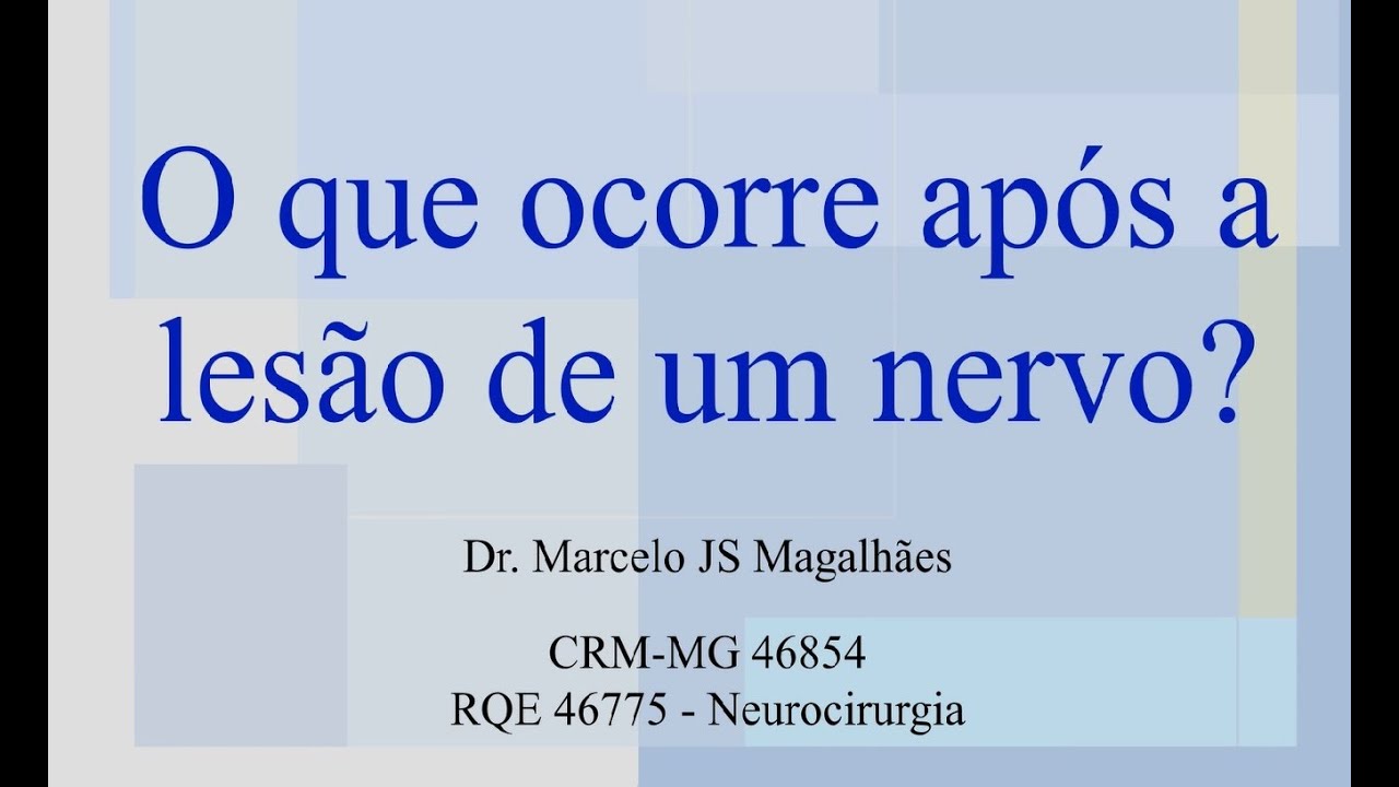 O que ocorre após a lesão de um nervo? Dr. Marcelo José da Silva de Magalhães