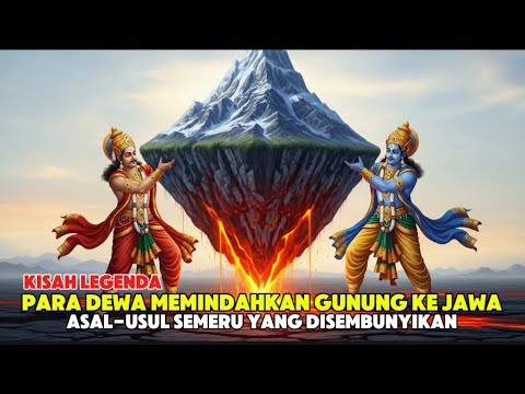 KISAH PARA DEWA MEMINDAHKAN GUNUNG KE PULAU JAWA | ASAL USUL SEMERU