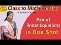 Pair Of Linear Equations In Two Variables In One Shot 2020 2021