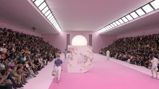 Models on the runway for the Dior Menswear Fashion Show