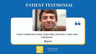 Bryan and his mom discuss Bryan's migraine surgery at age 15