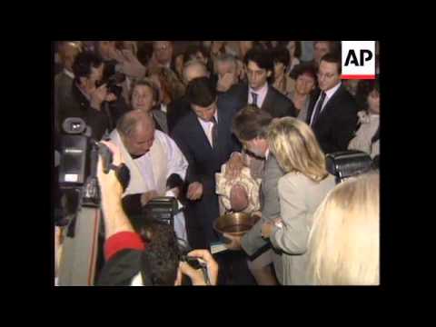 ITALY: GREAT GRANDDAUGHTER OF DICTATOR BENITO MUSSOLINI IS BAPTISED