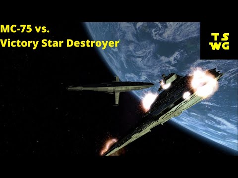 MC 75 vs. Victory Class Star Destroyer - X3AP SWLU Mod
