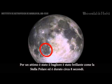 Impatto meteoritico da record sulla Luna