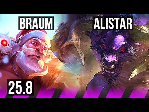 BRAUM & Varus vs ALISTAR & Kai'Sa (SUP) | 15k DMG | KR Grandmaster | 25.8