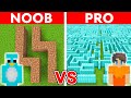 NOOB vs HACKER: GIANT MAZE BUILD CHALLENGE! (Minecraft)
