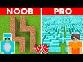 NOOB Vs HACKER GIANT MAZE BUILD CHALLENGE Minecraft