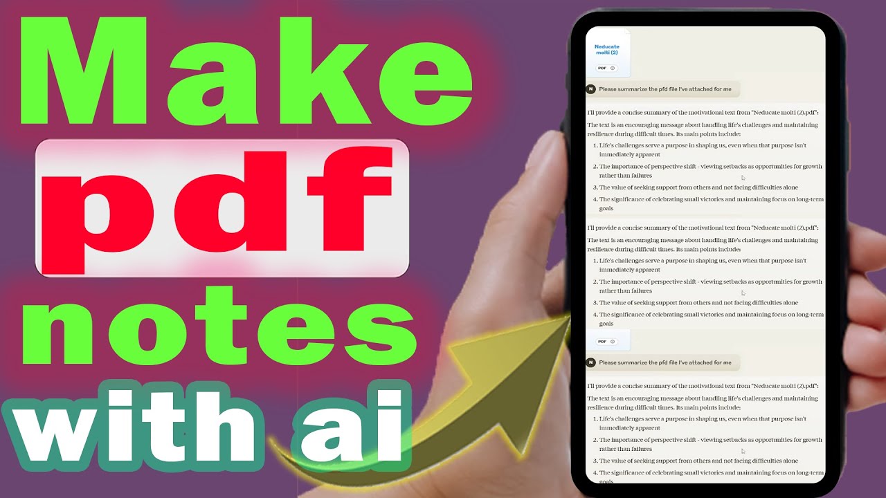 How to make notes from pdf using ai (100% FREE)