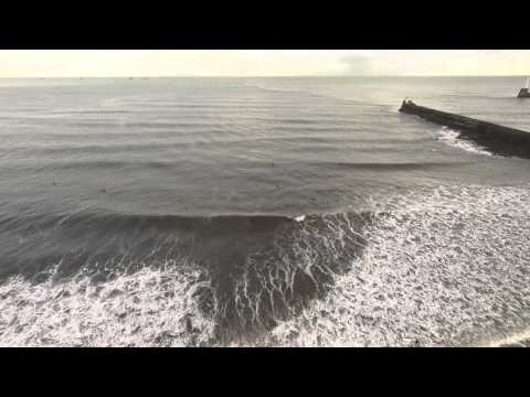 Aberdeen Beach branderplankry geskiet deur hommeltuig