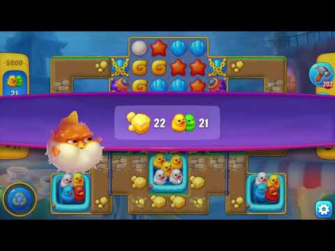 Fishdom 5809 Super Hard Level - 17 moves - NO BooSTERS