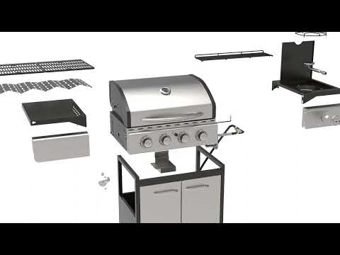 How to Assemble Captiva Designs Outdoor Stainless Steel Propane Gas BBQ Grill