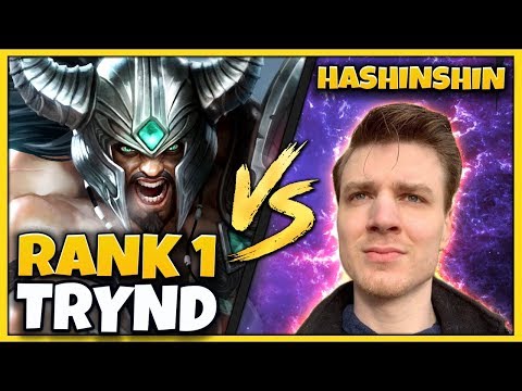 #1 TRYNDAMERE WORLD VS. HASHINSHIN REMATCH! INSANE GAME! - League of Legends